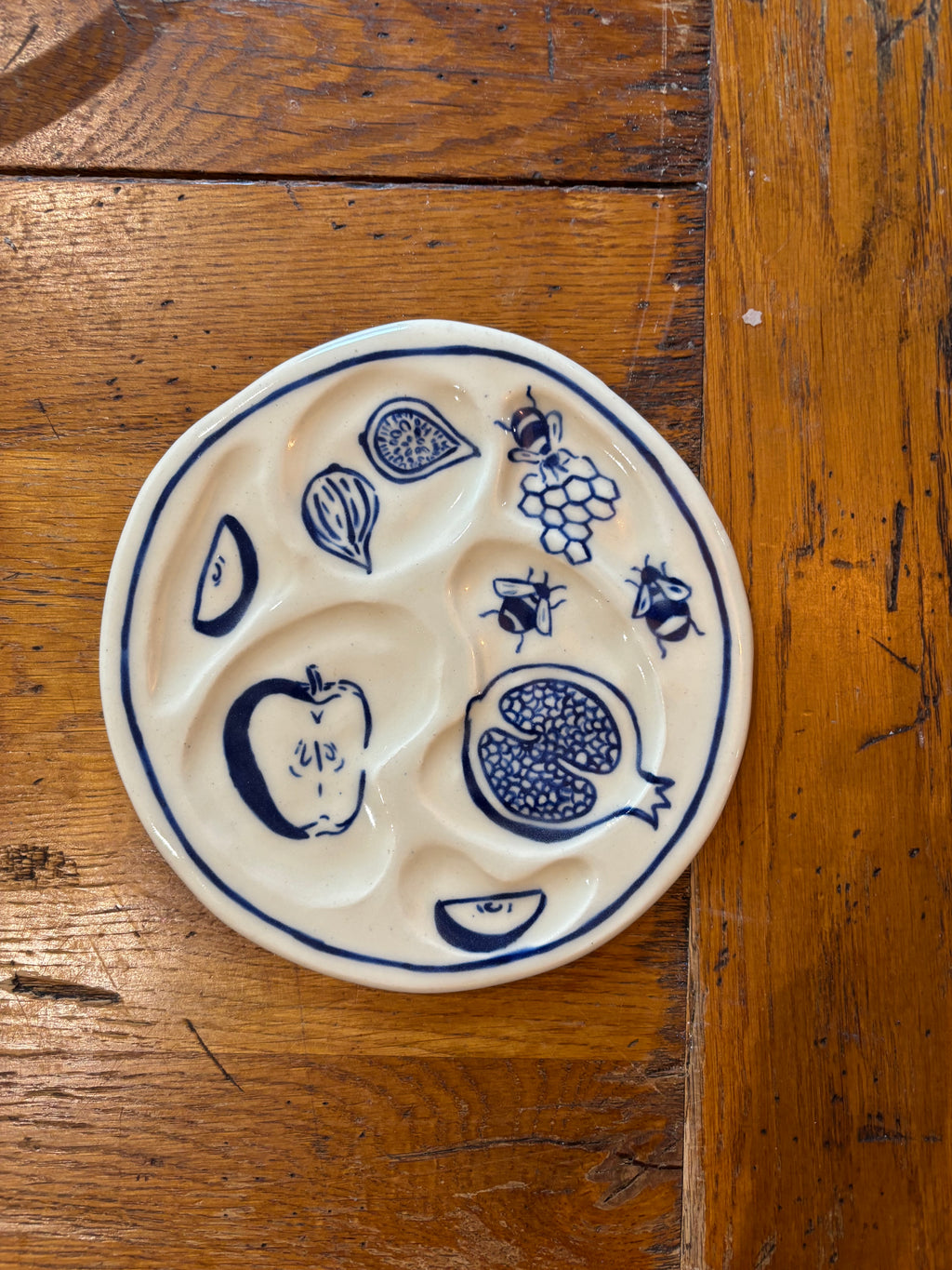 Hand Painted Rosh Hashanah Plate