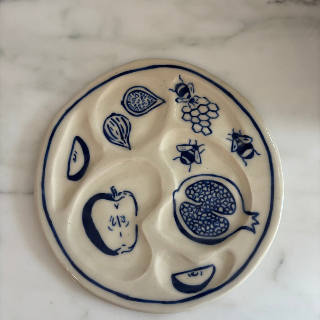 Hand Painted Rosh Hashanah Plate