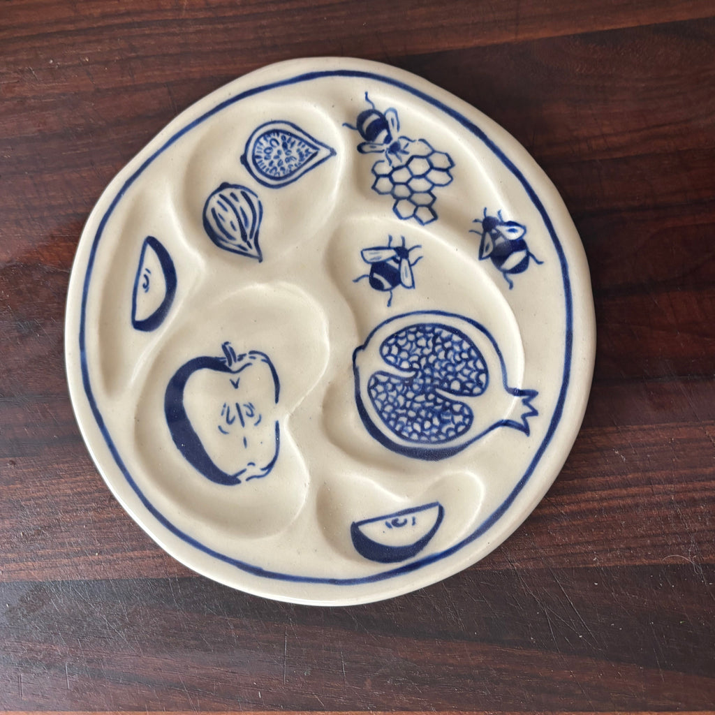 Hand Painted Rosh Hashanah Plate