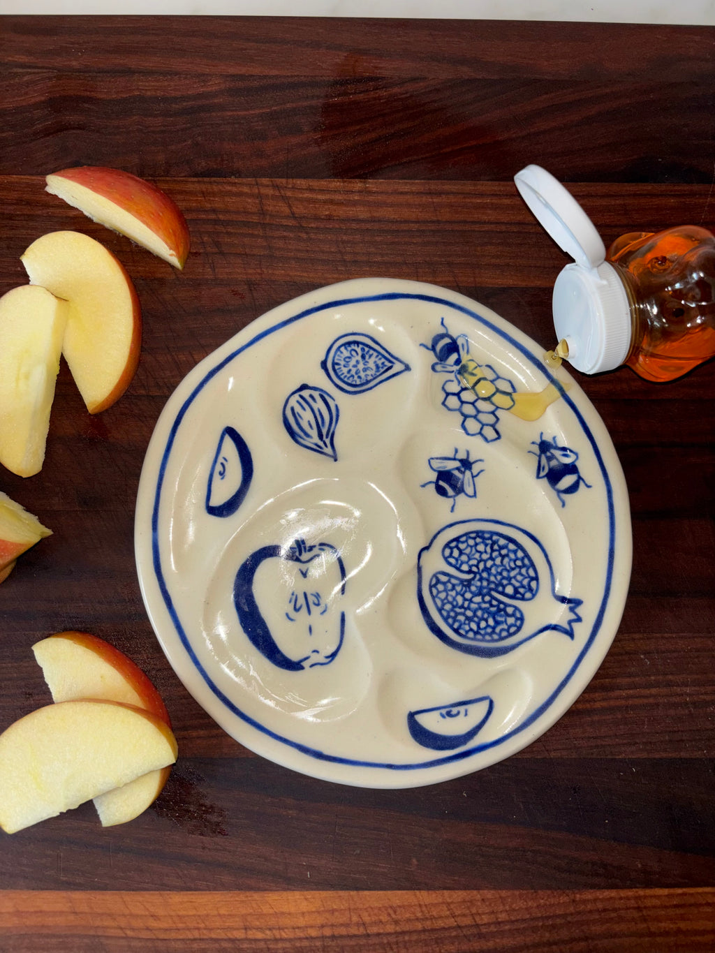 Hand Painted Rosh Hashanah Plate