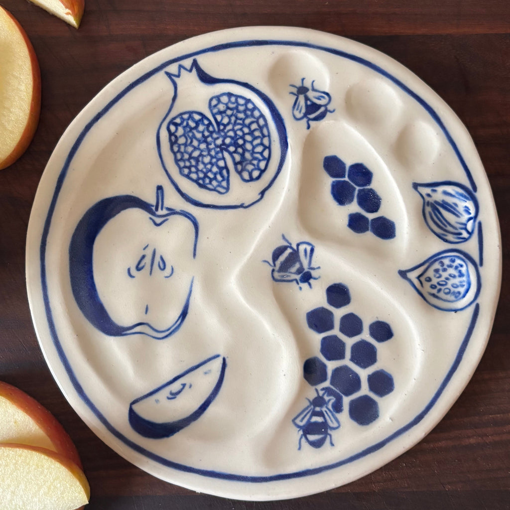 Hand Painted Rosh Hashanah Plate