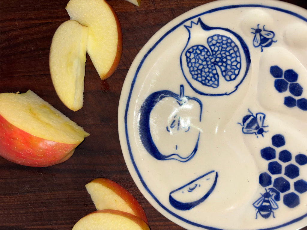 Hand Painted Rosh Hashanah Plate
