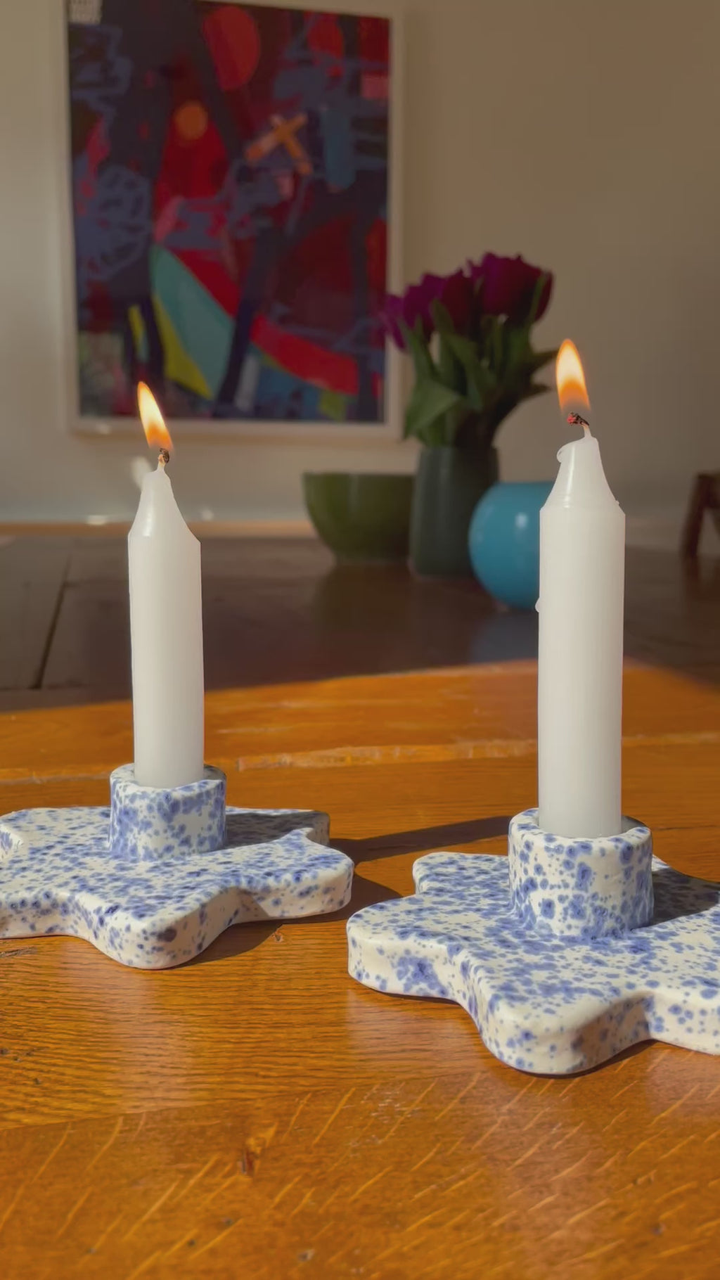 Handmade Shabbat Candle Stick Holders